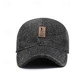 economico Cappellino da baseball da uomo-Per uomo Cappellino da baseball Cappello da sole Cappello da camionista Nero Caffè Poliestere Di tendenza Informale Strada Giornaliero Liscio Regolabile Crema solare Traspirante