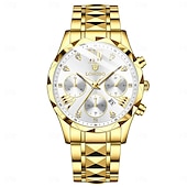 Χαμηλού Κόστους Ρολόγια Quartz-Ρολόι Quartz LONGBO Ανδρικό Μόδα Επιχειρηματικό Ρολόι Χεριού Λαμπερό Ημερολόγιο Αδιάβροχο Διακόσμηση Ρολόι Ατσαλιού