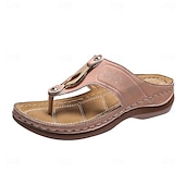 ieftine Sandale casual-sandale de damă bej în stil boho cu ornamente aurii și talpă confortabilă pentru ținute casual și de vară