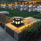 baratos luzes de parede ao ar livre-luz de parede externa led branco quente 35/42 cm 1 luz estilo chinês luzes de coluna à prova d&#039;água luzes de poste de pátio e27 lâmpada de poste de acrílico transparente 110-240v
