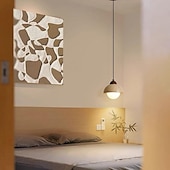 economico Luci Isola cucina-lampada a sospensione a led pietra bianco caldo 15 cm paralume minimalista in metallo a 1 luce lampadario circolare in marmo lampada a sospensione a soffitto in stile cinese per portico balcone