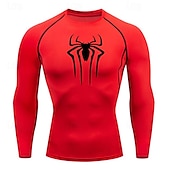 voordelige Hardloop T-shirts en Tanktops-Voor heren Compressieshirt Atletisch shirt Gymshirt Fitnessshirt Lange mouw T-shirt Casual Sportkleding Ademend Sneldrogend Zacht Fitness Sportschooltraining Hardlopen Sportkleding Sportkleding Zwart