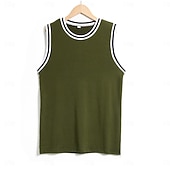 cheap Tank Tops-Men's Tank Top Vest Top Undershirt Sleeveless Shirt Sleeveless Crewneck Summer Color Block Fashion Daily Sport Vacation Sports &amp; Outdoor Going out Black Yellow Red Top Tee for Men