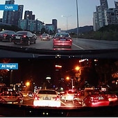 billige Bil-DVR-L1043 1080p Nytt Design / HD / med bakkamera Bil DVR 170 grader Bred vinkel 4 tommers IPS Dash Cam med Nattsyn / G-Sensor / Parkeringsmodus 4 infrarøde LED Bilopptaker