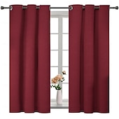 baratos Cortinas de Janela-Cor sólida cortina blackout completa cortina de linho de algodão blackout varanda quarto pára-sol simples sala estar quarto cortina