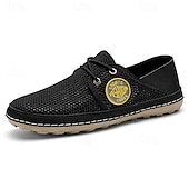 baratos Ténis para Homem-sapatos casuais masculinos de malha leve e respirável – mocassins confortáveis para atividades ao ar livre no verão