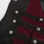 זול הלבשה עליונה-רטרו\וינטאג' ימי הביניים רנסנס וסט חזייה נסיך אָצִיל תחפושות בגדי ריקוד גברים סטימפאנק נשף מסכות קרנבל מסיבה מבוגרים חֲזִיָה