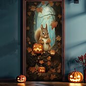 billige Halloween dørdeksler-halloween dørdekorasjoner halloween dørdeksler svart katt gresskar dør billedvev dør gardin dekorasjon bakteppe dør banner for inngangsdør gårdshus ferie fest dekor forsyninger