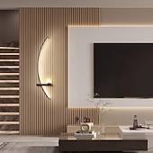 olcso Beltéri falilámpák-led beltéri fali lámpák 3 színű fényforrás fekete modern fém lineáris falra szerelhető lámpa 20w nappaliba hálószoba veranda előszoba fürdőszoba éjjeli 110-240v