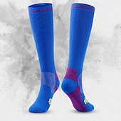 abordables Calcetines de running-Calcetines de compresión Calcetines Deportivos Calcetines para correr 1 Par Bloque de Color Hombre Calcetines de tubo A prueba de resbalones Transpirable Reductor del Sudor Cómodo Entrenamiento de