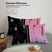 levne Sady přikrývek-Herní sada povlaků na přikrývku – obsahuje povlak na přikrývku a povlaky na polštář – zábavný a zářivý design s herní tématikou – měkká a pohodlná tkanina – ideální pro hráče a dodá výzdobě vaší ložnice hravý nádech