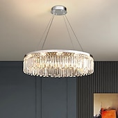 cheap Chandeliers-Chandelier LED 50/80cm Crystal Ceiling Light Circle Design Unique Design Flush Mount Lights Stainless Steel LED Nordic Style 110-240V