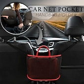 お買い得  収納＆整理-車用ネットポケットハンドバッグホルダー、追加の収納スペースオーガナイザー、安全 &amp;邪魔にならない運転、簡単な取り付け、標準アームレストにフィット、オックスフォード生地 &amp;メッシュ、黒/赤