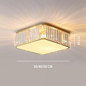 cheap Dimmable Ceiling Lights-LED Ceiling Lights Crystal Ceiling Light 3-Color Light Source 30/40/50cm 3-Light Flower Flush Mount Dimmable Modern Nordic Style Crystal Metal E27 for Bedroom Living Room Hallway 85-265V