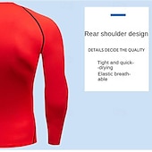 voordelige Hardloop T-shirts en Tanktops-Voor heren Compressieshirt Atletisch shirt Gymshirt Fitnessshirt Lange mouw T-shirt Casual Sportkleding Ademend Sneldrogend Zacht Fitness Sportschooltraining Hardlopen Sportkleding Sportkleding Zwart