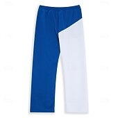 お買い得  スウェットパンツ-男性用 スウェットパンツ ジョガー ズボン ストレートレッグスウェットパンツ プリーツパンツ ドローストリング パッチワーク 弾性ウエスト カラーブロック 履き心地よい 高通気性 全長 カジュアル 日常 祝日 スポーツ ファッション ブラック ブルー マイクロエラスティック