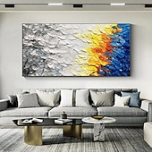 preiswerte Landschaftsgemälde-großes Struktur Ölgemälde auf Leinwand handgemachtes buntes Waldgemälde für Wohnzimmer Wand Kunst Gemälde handgemalt schweres strukturiertes Impasto Gemälde Boho Dekor