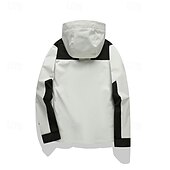 abordables Softshell, polares y chaquetas de montaña-Hombre Chaqueta Softshell Chaqueta para senderismo Al aire libre Bloque de color Resistente al Viento Resistente al Agua Chaqueta cortavientos Viaje Negro Marfil Verde Gris