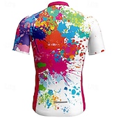 preiswerte Radtrikot Herren-Herren Radtrikot Graffiti Kurzarm Fahhrad T-Shirt Trikot mit 3 Gesäßtaschen Mountainbike MTB Schnelltrocknend Anatomisches Design Feuchtigkeitsableitend Atmungsaktiv Sport Weiß Gelb Blau Bekleidung