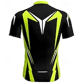 abordables Maillots pour hommes-Homme Maillot Velo Cyclisme Manche Courte Cyclisme Tee-shirt Maillot Top avec 3 poches arrière VTT Vélo tout terrain Respirable Séchage rapide Jaune Rouge Bleu Bloc de couleur Des sports Vêtement