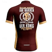 رخيصةأون قمصان رجالية-رجالي جورسيه الدراجة مطبوعة بأحرف وأرقام كم قصير الدراجة تي شيرت جورسيه مع 3 جيوب خلفية دراجة جبلية سريع جاف تصميم تشريحي تفتيل متنفس رياضات بورجوندي ملابس