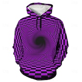 baratos moletons 3d masculinos-Homens Gráfico Moletom Moletons Moletom Manga Longa Moletom com capuz Com Capuz Legal Impressão 3D Preto e Branco Vermelho Outono Inverno Designer
