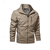 voordelige Softshell, fleece &amp; wandeljacks-Voor heren Softshell jas Wandeljack Buitenshuis Winddicht Lichtgewicht Windjack Reizen Zwart Leger Groen Blauw Khaki Grijs
