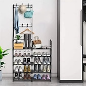 cheap Storage Racks-5-Tier Shoe Rack Organizer, Freestanding Coat and Shoe Rack, 25 Pairs Shoe Shelf for Entryway
