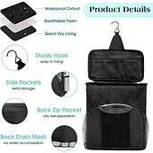 economico Organizzazione spazi-organizer da doccia impermeabile da appendere con 7 supporti flessibili. borsa da toilette in rete ad asciugatura rapida con tasca touch-friendly per smartphone borsa da doccia con montaggio a parete