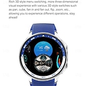 abordables Montres connectées-696 DTWatchX Montre intelligente 1.43 pouce Smartwatch Montre Connectée Bluetooth Podomètre Rappel d&#039;Appel Moniteur de Sommeil Compatible avec Android iOS Femme Hommes Mode Mains-Libres Rappel de