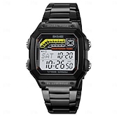 cheap Digital Watches-SKMEI Men Digital Watch Fashion Casual Business Wristwatch Luminous Stopwatch Alarm Clock Countdown Steel TPU Watch