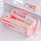 cheap Pencil Cases &amp; Holders-New Transparent Pen Bag Creative Simple Multi-functional Primary and Secondary School Students Stationery Pencil Case Large Capacity Pencil Case