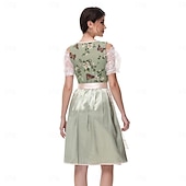 olcso Dirndl-Női Karneváli Oktoberfest Sör Jelmez Dirndl Trachtenkleider Szobalány Német München Wiesn Hagyományos Stílusú Ruhával Oktoberfestre