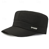 preiswerte Herrenhüte-Herren Schiebermütze Sonnenhut Kappe Schwarz Marineblau Polyester Modisch Brautkleider schlicht Strasse Täglich Buchstabe Einstellbar Sonnenschutz Atmungsaktiv