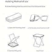 cheap Camping Furniture-Compact Square Iron Folding Stool Collapsible Stool Adjustable Zipper Portable, Lightweight, and Durable for Outdoor Camping, Fishing, and Backpacking - Easy to Carry and Store