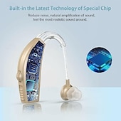 abordables electrodomésticos-Audífonos amplificadores auditivos para personas mayores recargables con cancelación de ruido-audífono amplificador de pérdida estuche de carga  &amp; control del volumen