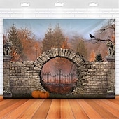 cheap Halloween Wall Tapestries-Halloween Creepy Forest Hanging Tapestry Wall Art Large Tapestry Mural Decor Photograph Backdrop Blanket Curtain Home Bedroom Living Room Decoration Glommy Ghost Graveyard