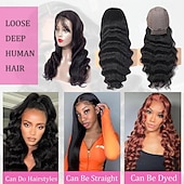 levne Paruky z přírodních vlasů se síťkou ofina-lidské vlasy předtrhané lidské vlasy 13x4 hd transparentní volné hluboké vlnění krajka přední paruky lidské vlasy pro černé ženy 150% hustota odbarvené uzly s dětskými vlásky 20 palců