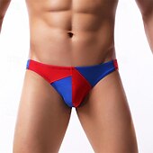 preiswerte Herrenunterwäsche &amp; -socken-Herren 1 pc Unterwäsche Boxer Boxer-Shorts Patchwork Polyester Atmungsaktiv Weich Komfortabel Farbblock Mittlere Hüfthöhe Schwarz Weiß