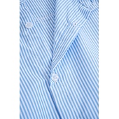 voordelige heren overhemd met knopen-Voor heren Overhemd Zomer overhemd Strand Kleding Overhemd met knopen Normaal shirt Gestreept shirt Blozend Roze Groen Donkergrijs Licht Blauw Lange mouw Effen Band Kraag Dagelijks Vakantie Splits
