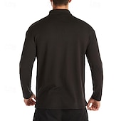 levne Běžecké tričko a tílka-Pánské Základní vrstva Čtvrtletní zip Dlouhý rukáv Dres Ležérní Oblečení na atletiku Podzim Polární flís Zahřívací Cvičení v tělocvičně Běh Chůze sportovní oblečení Sportovní oděvy Jednobarevné Čern