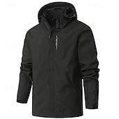 abordables Softshell, polares y chaquetas de montaña-Hombre Chaqueta Softshell Chaqueta para senderismo Al aire libre Resistente al Viento Resistente al Agua Sudadera Chaqueta cortavientos Camping / Senderismo / Espeleología Viaje Negro Blanco Azul