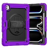 cheap iPad case-Tablet Case Cover For Apple iPad Air 11&quot;(2024) iPad Air 13&quot;(2024) iPad Pro 11&quot;(2024) iPad Pro 13&quot;(2024) Portable Handle Pencil Holder Armor PC Silicone