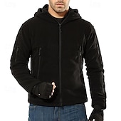 economico Softshell, pile e giacche da escursionismo-Per uomo Giacca in pile da escursione Inverno All&#039;aperto Caldo Morbido Comodo Giacche in pile Giacca leggera Cerniera intera Scalate Campeggio / Escursionismo / Speleologia Viaggi Nero Marrone Verde