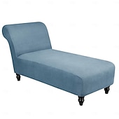 abordables Funda de sofá-Funda para chaise lounge sin brazos, funda elástica para sillón chaise longue, funda suave para sofá reclinable, protector de muebles para mascotas para dormitorio interior