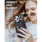 tanie Etui do iPhone&#039;ów-telefon Kılıf Na iPhone&#039;a 16 iPhone&#039;a 15 Pro MaxPlus iPhone 14 13 12 11 Pro Max Plus Mini Etui na karty portfela Z podpórką Uchwyt pierścieniowy Zamek Retro TPU Metal Skóra PU