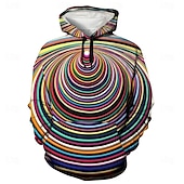 economico felpe 3d da uomo-Per uomo Pop art Felpa con cappuccio Felpe Felpa Felpa con cappuccio Manica lunga Felpa con cappuccio Con cappuccio Fantastico Stampa 3D Rosso Viola Autunno Inverno progettista