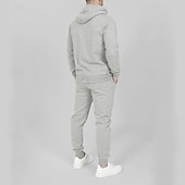 cheap Tracksuits-Men&#039;s Tracksuit Jogging Suit 2 Piece Full Zip Casual Fall Long Sleeve Breathable Soft Fitness Gym Workout Running Sportswear Activewear Color Block Dark Grey Black White