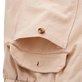 cheap Classic-Men&#039;s Linen Pants Trousers Summer Pants Beach Pants Pocket Drawstring Elastic Waistband Plain Comfort Breathable Full Length Daily Streetwear Fashion Casual / Sporty Loose Fit Dark Khaki Black