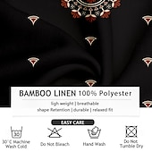 economico Modello etnico-Per uomo Etnico Camicia Camicia con bottoni Camicia Henley Manica lunga Vintage Informale Tribale Da mare Giornaliero Spiaggia Estate Inverno Primavera &amp; Autunno Colletto alla coreana Abbottonare